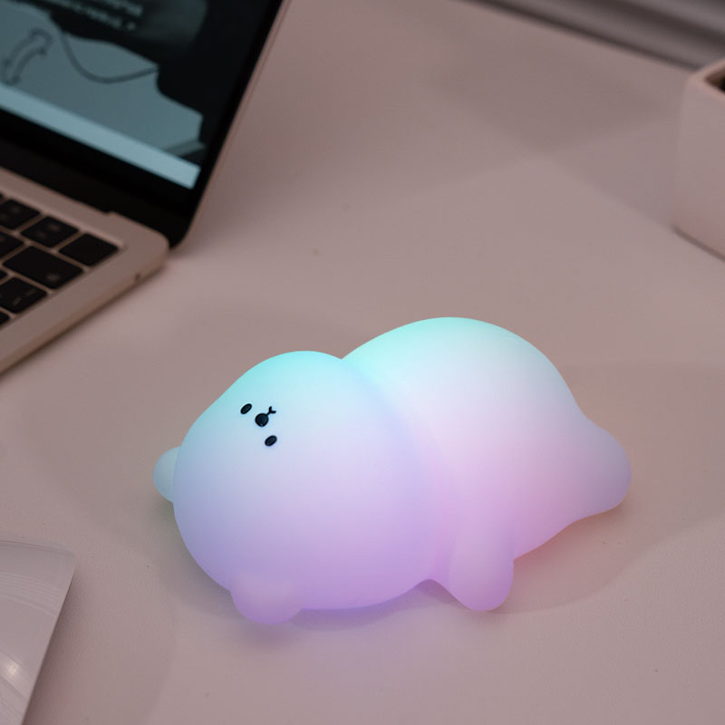 Cute Animal Soft Silicone Little Kids Touch Light Cartoon Lamp Rechargeable Light Led Night Lamp for Bedroom