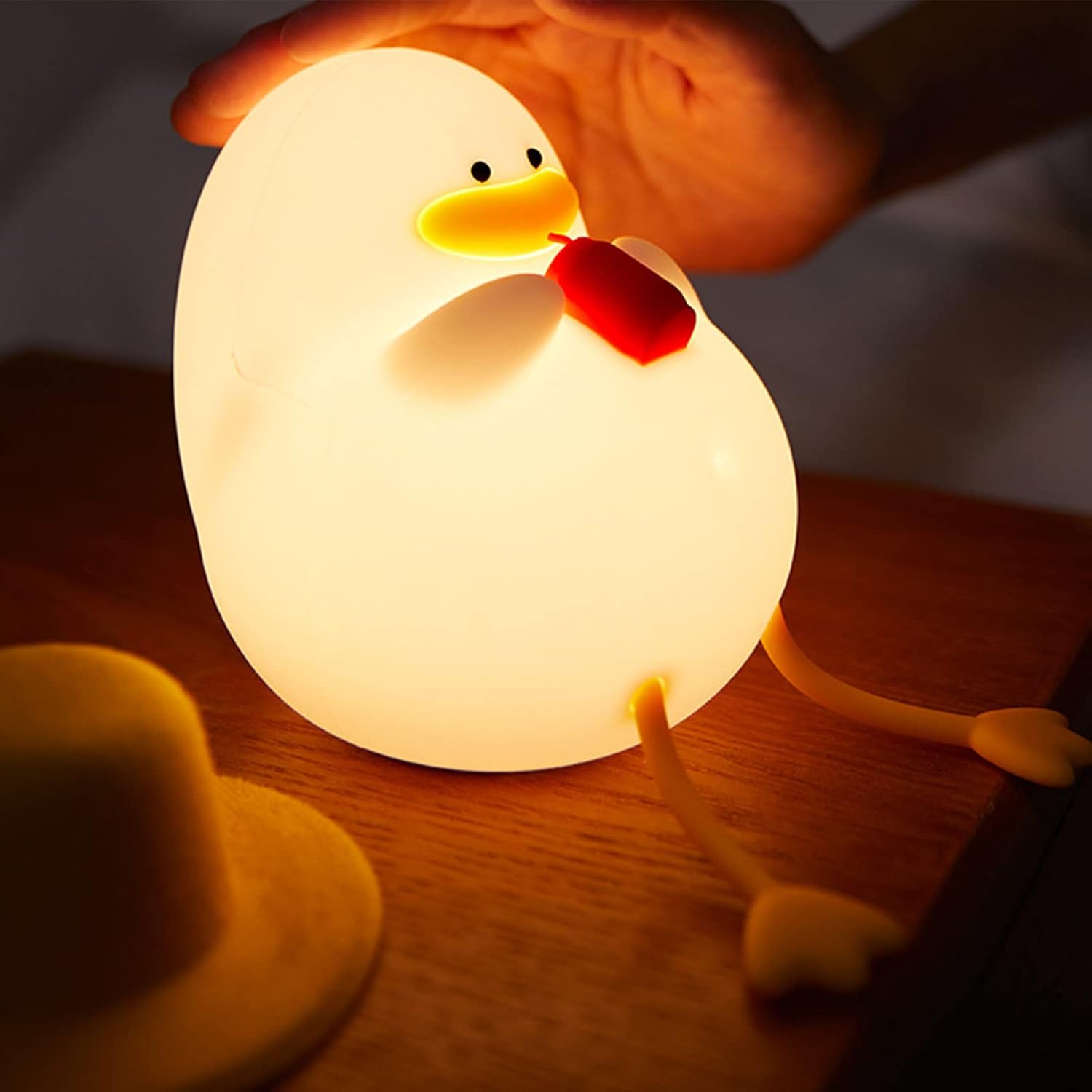 Touch Light Cute Fun Duck Night Lamp  Soft LED Light Sleep Night Light