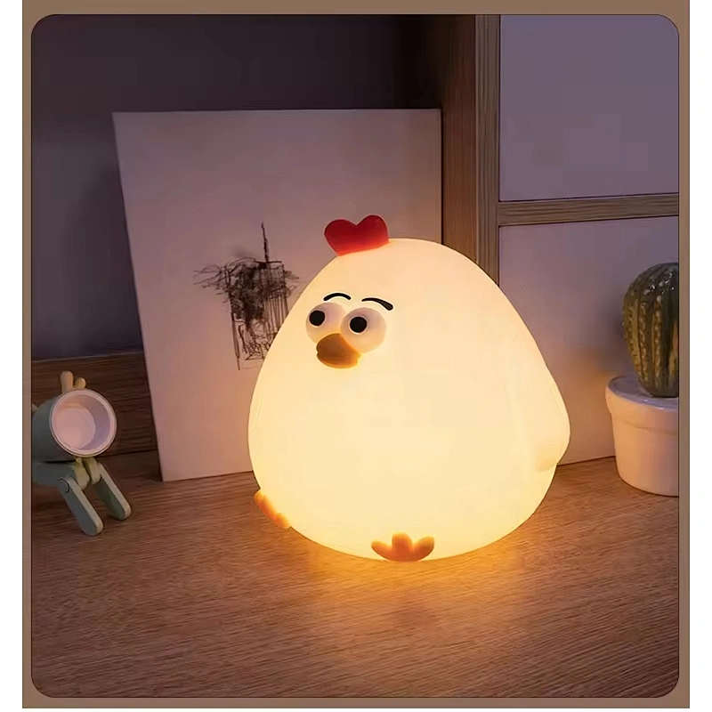 Cuckoo Chicken Sleeping Lamp for Kids With Cute Design Patting Light Lamps for Kids Bedroom Use