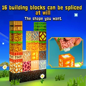 ICARER FAMILY 16 Pieces Kids Children Toys Interchangeable Stitching Block Building Lamp Custom Night Light for Home Decoration
