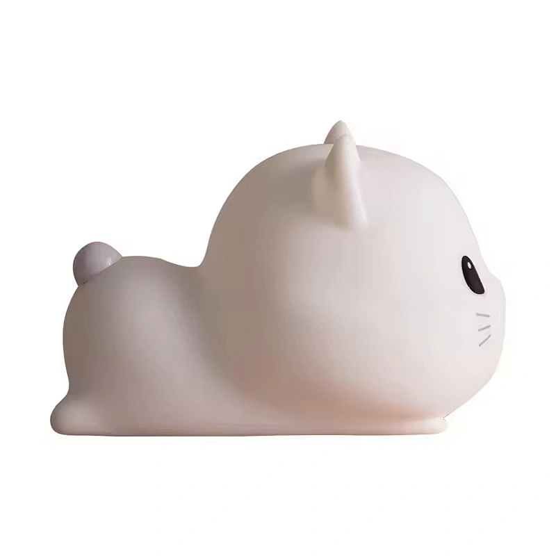 Cute Cat Led Touch Light Baby Bed Room Table Lamp Desk Animal Custom SIlicone Lighting Rechargeable Night Light for Kids