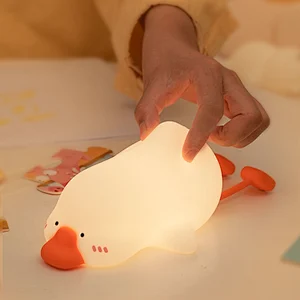 ICARER FAMILY LED Night Light USB Rechargeable Silicone Table Lamp Pat Cute Animal Silicone Night Light for Kids