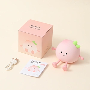 Cute Peach Silicone Night Light for Home and Gifts Children Night Light