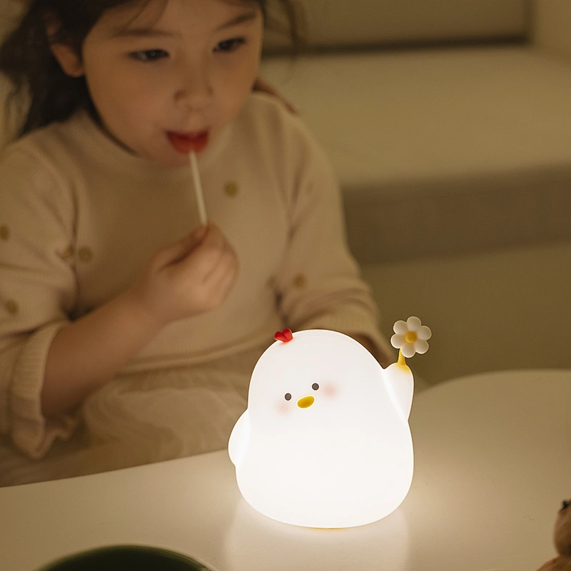 Cute Flower Chicken LED Night Light Perfect for Bedroom and Nursery Children Night Light