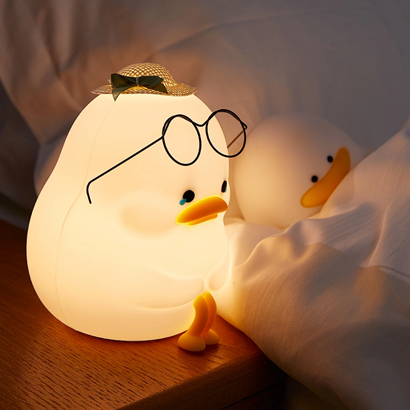 Voice Control Animal Duck Smart Night Light for Kids Baby Children USB Rechargeable Battery Bedroom Decor Light Lamps Decoration