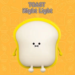 MY Toast Night Light Silicone Night Lamps With Phone Holder Design Rechargeable Night Light for Kids Baby Bedroom