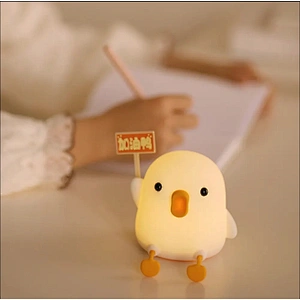 Charming Cute Duck LED Night Light for Kids Room with Cozy Glow Cartoon Night Light Touch Light