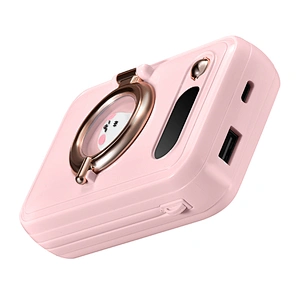 10000mAh Cute Portable Built-in Cables Rechargeable Power Banks Fast Charges Power Bank with Phone Stand