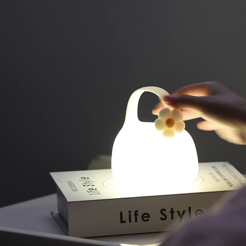 Silicone Handbag with LED Night Light New Design Portable Clapping Control Birthday Gift for Bedroom Atmosphere