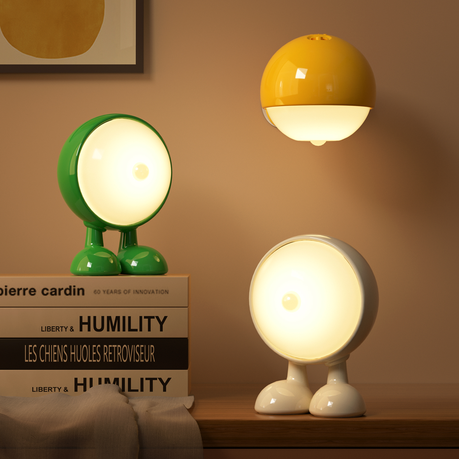 Sensor Lamp Mini Decorative Desk Lamp Bedroom Battery USD Charging Night Light