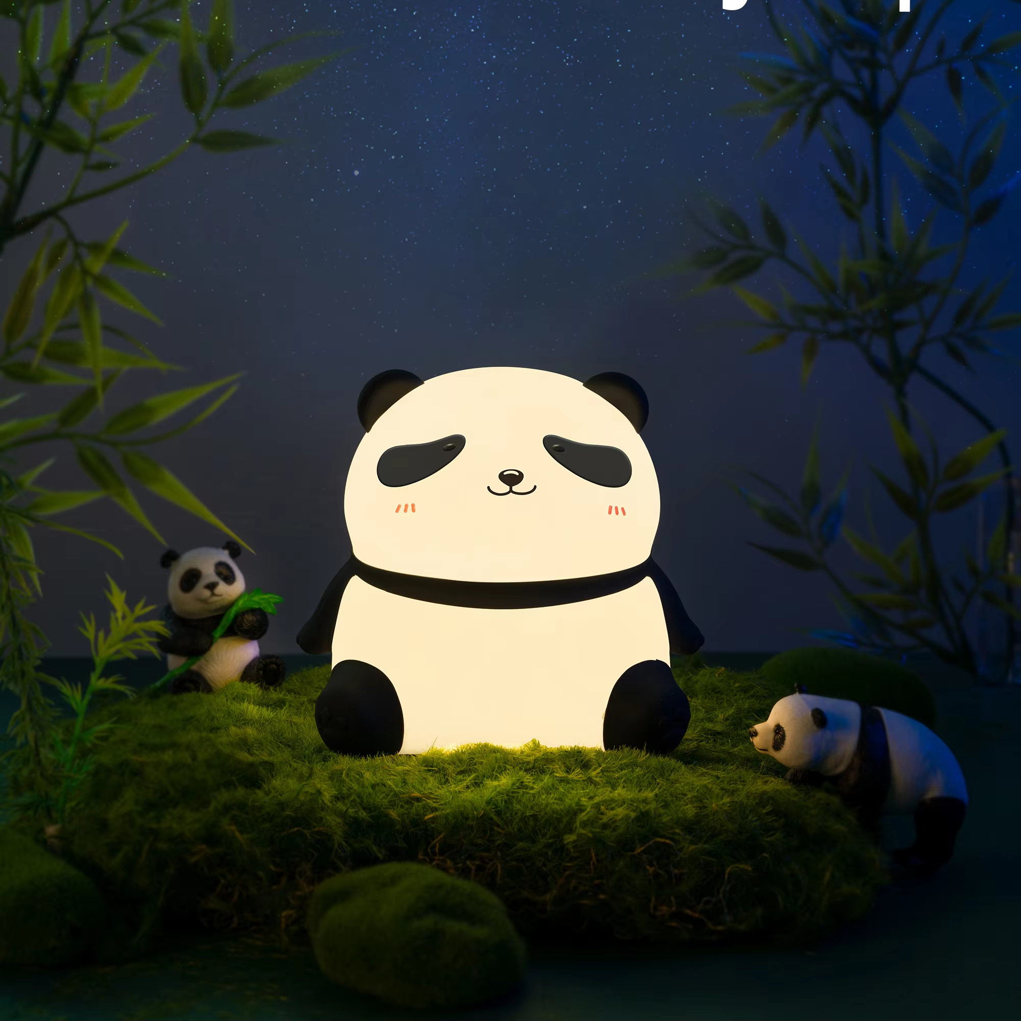 Cute Healing Panda LED Lamp with Soft Restful Light for Children Room and Peaceful Nights Touch Light