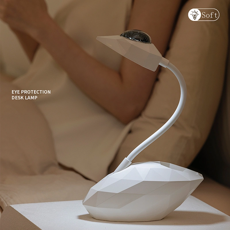 Cute Projector Study Desk Lamp for Kids Adults Gifts Adjustable Led USB Rechargeable Night Light for Kids Bedroom