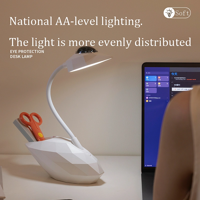 Swan Shape RGB Light Projector Home Decor Living Room Rechargeable Led Smart Kids Night Light Eye Protection Table Lamp