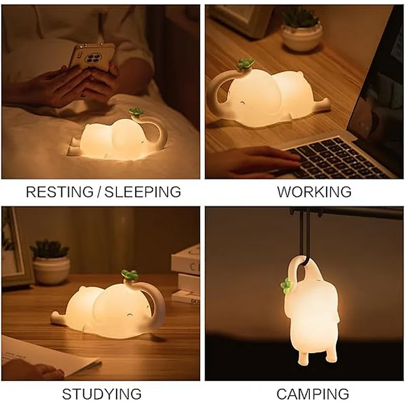Elephant Lamps and Lighting Sleep Light Baby Decorative Room Desk Lamp Creative Led Night Light for Kids