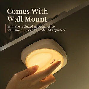 Modern Portable ABS Wall Mount Night Light with Rotary Switch Mini LED for Baby Nursery Round Knob Design