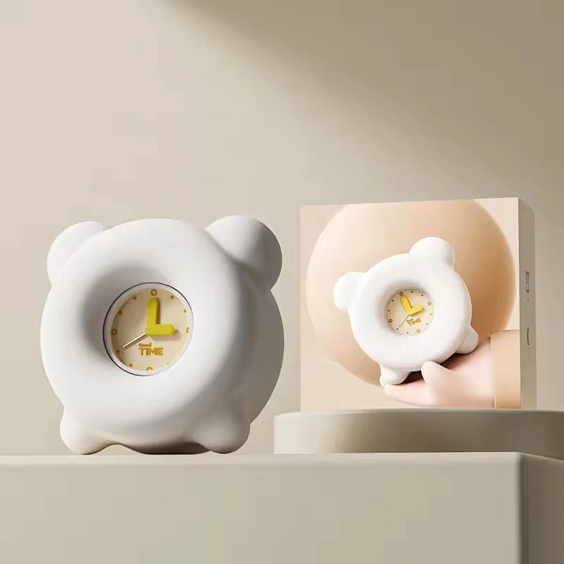 LED Alarm Clock Night Light for Kids Cute Minimalist Design with Warm White Light Projector Timer Night for Bedroom Christmas