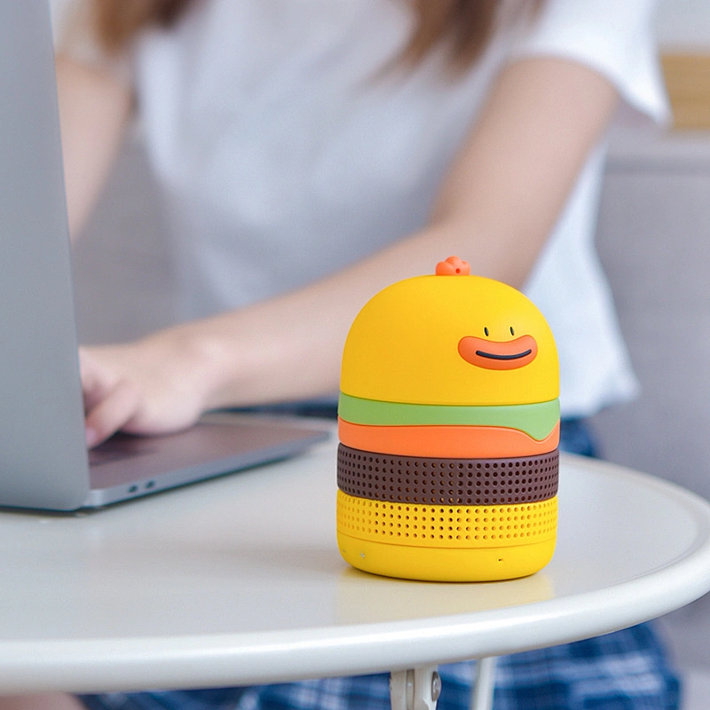 ICARER FAMILY Big Sound Bass Hamburger Wireless Speaker Wireless Portable  Speaker with 1800mah Rechargeable Battery