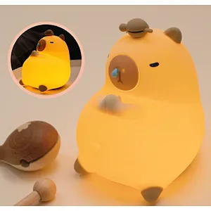 Rechargeable Cute Bear Anime Colorful Home Decoration Room Silicone Touch Night Light for Baby Kids Children
