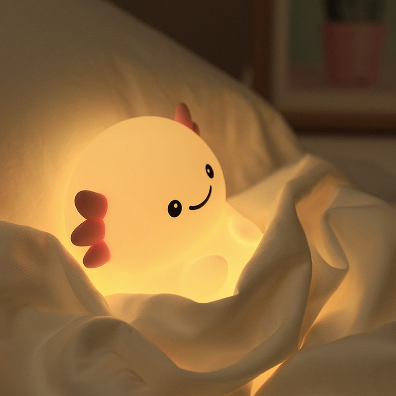 Touch Light Bedroom Light Lamp Dinosaur Pink Color Kids Cute Lamp Silicone Baby Night Lamp