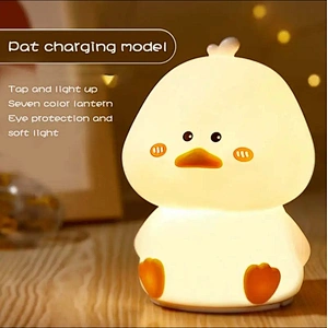 Cute Duck LED Night Light with Soft Restful Glow for Kids Room and Bedtime