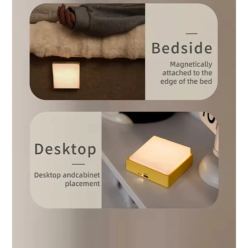 Creative LED Rechargeable Night Light Switch Control Night Magnetic Bedside Wall Night Light Bedroom Application