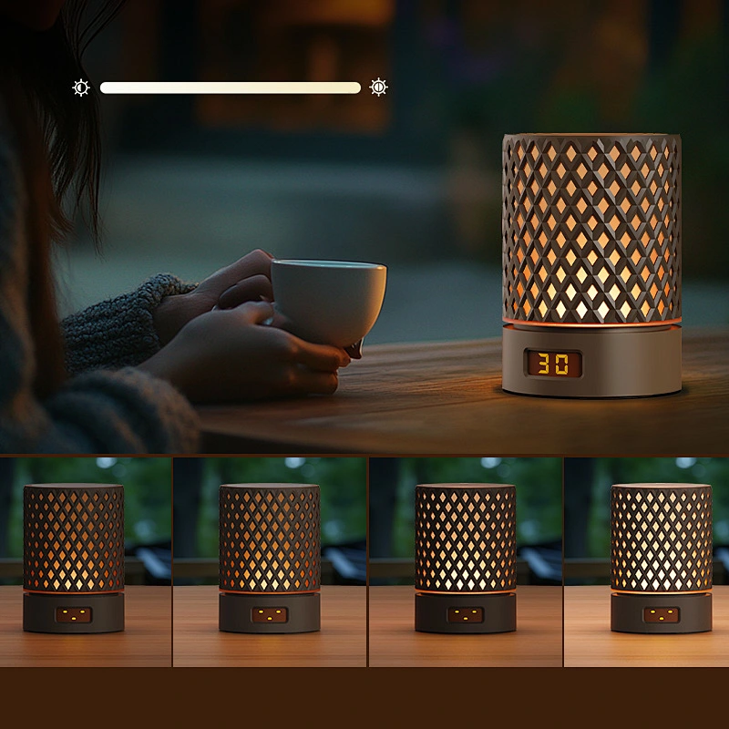 2024 New Arrival Best Seller Ambient Light Trending Product Modern Brown LED Lamp Sleep Aiding Ambient Light Rechargeable