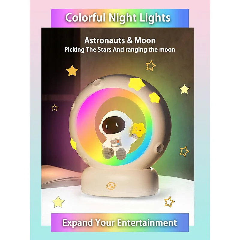 Creative Star Moon Night Light Touch Light USB Rechargeable LED Lamp for Cozy Bedrooms