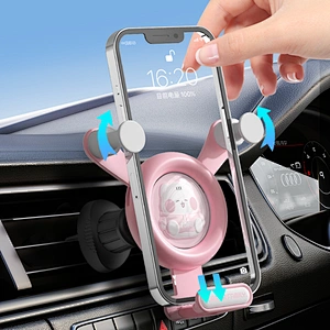 ICARER FAMILY Universal Cute Design Car Air Vent Mobile Phone Holder Cradle Gravity Car Phone Mount Phone Holder