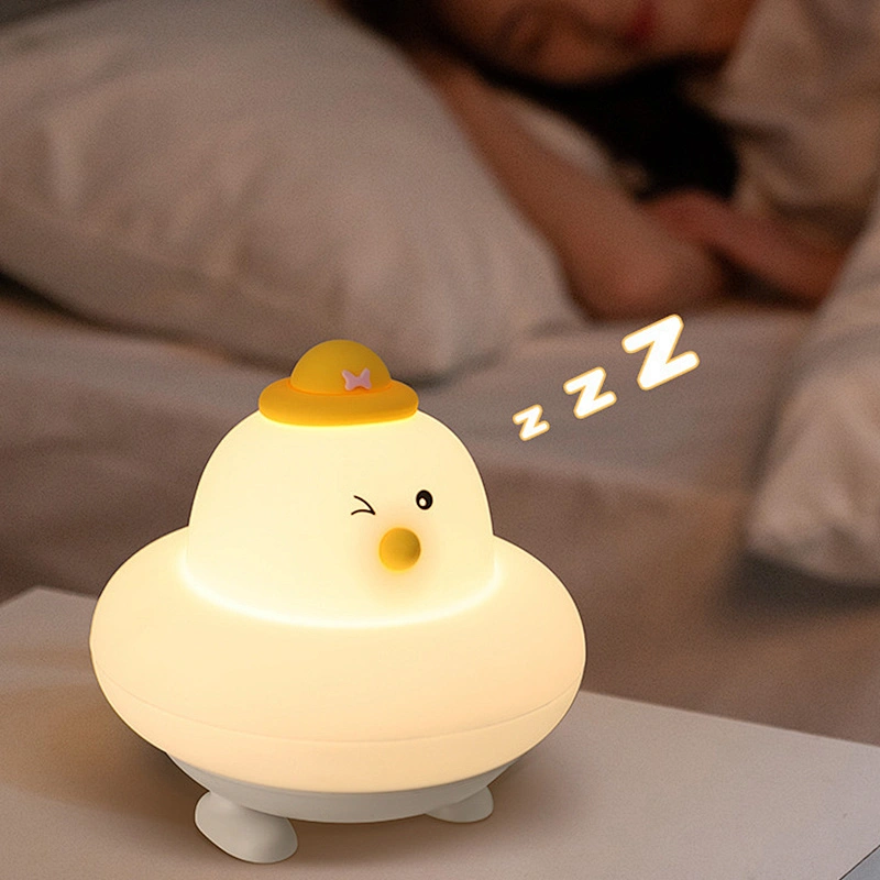 ICARER FAMILY Silicone Chicken and Ducklings Shaped Night Light for Bedroom or Nursery