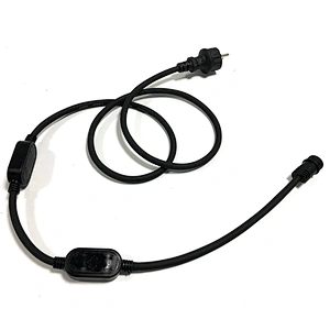 AC Power cord with EU PSE CEE UK UL Plug Rectifier for AC LED Strip Light with male female connector 1.5M rubber cable