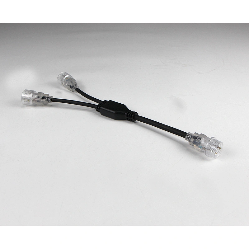 Y-Type Connector Custom-Made 1 Male and 2 Females IP65 waterproof Cable Splitter for LED Strip