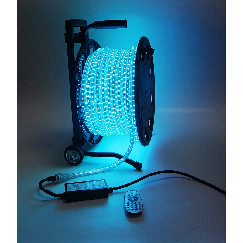 50M Portable Drum Kit AC RGB Strip Light SMD5050 RGB Colorful Change  Smart APP or IR Remote Control Waterproof Outdoor  Party Home Christmas Decorative Light Holiday Lighting