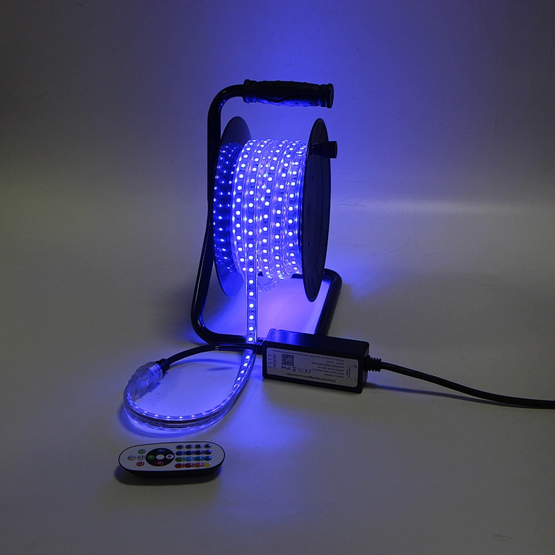 15M Portable Drum Kit AC RGB Strip Light RGB Colorful Change  Smart APP or IR Remote Control Waterproof Outdoor Christmas Flexible LED Strip Light