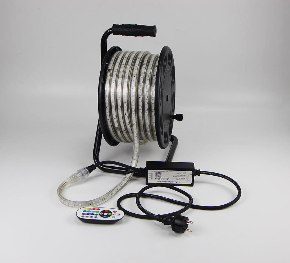 25M Portable Drum Kit AC RGB Strip Light  Colorful Change  Smart APP or IR Remote Control Waterproof Outdoor Garden Decoration Flexible Strip Light