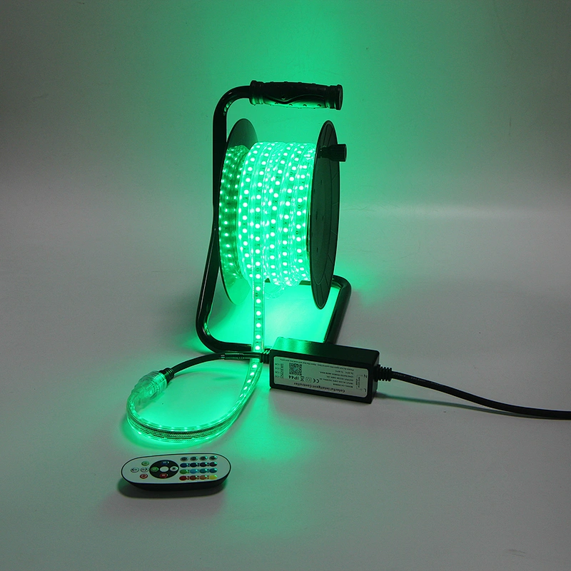 15M Portable Drum Kit AC RGB Strip Light RGB Colorful Change  Smart APP or IR Remote Control Waterproof Outdoor Christmas Flexible LED Strip Light