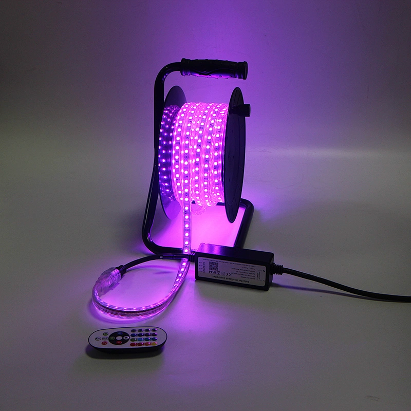 15M Portable Drum Kit AC RGB Strip Light RGB Colorful Change  Smart APP or IR Remote Control Waterproof Outdoor Christmas Flexible LED Strip Light