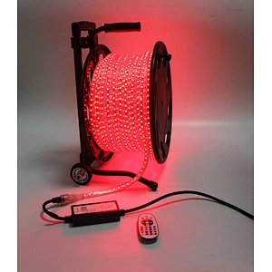 50M Portable Drum Kit AC RGB Strip Light SMD5050 RGB Colorful Change  Smart APP or IR Remote Control Waterproof Outdoor  Party Home Christmas Decorative Light Holiday Lighting