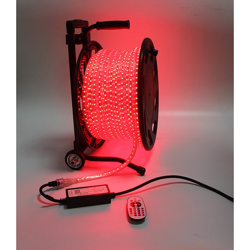 50M Portable Drum Kit AC RGB Strip Light SMD5050 RGB Colorful Change  Smart APP or IR Remote Control Waterproof Outdoor  Party Home Christmas Decorative Light Holiday Lighting