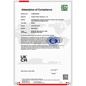 UKCA CERTIFICATION - (EMC) - LED STRIP LIGHT