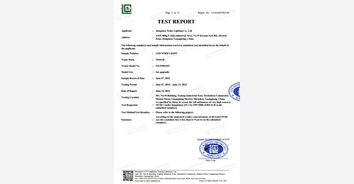 REACH TEST REPORT - LED Strip Light