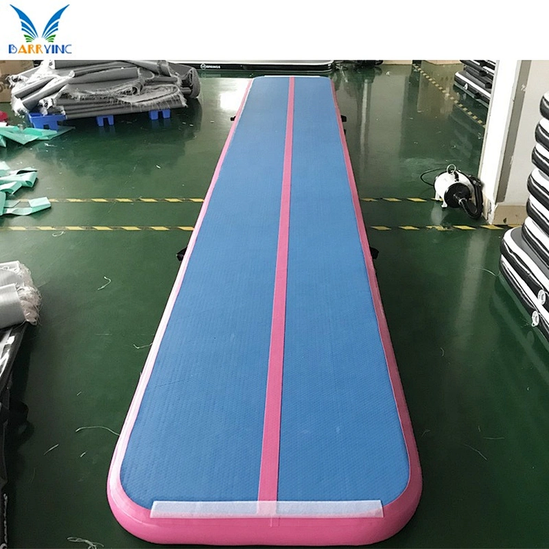 Special pink and blue custom made 3m 5m 6m 8m 10m 12m air track gymnastics tumbling mat