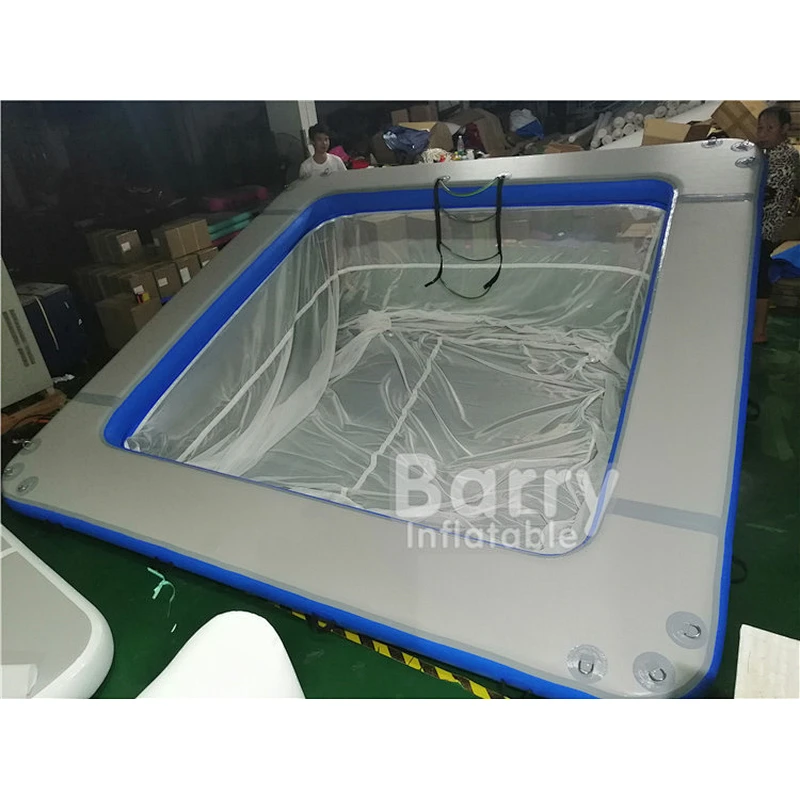 Floating Inflatable Swimming Ocean Pool For Sale Anti Jellyfish Pool With Netting Enclosure For Yacht