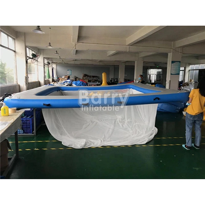 Water Play Equipment Protective Anti Jellyfish Inlatable Ocean Swimming Pool With Netting Enclosure For Yacht
