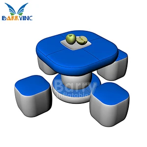 Custom size drop stitch soft and durable inflatable desk furniture sofa and stool for Exhibition or rest