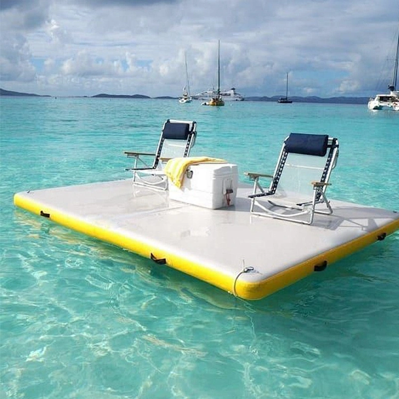 Hot-selling inflatable dock floating bed floating platform on water for rowing boats ,paddle boats
