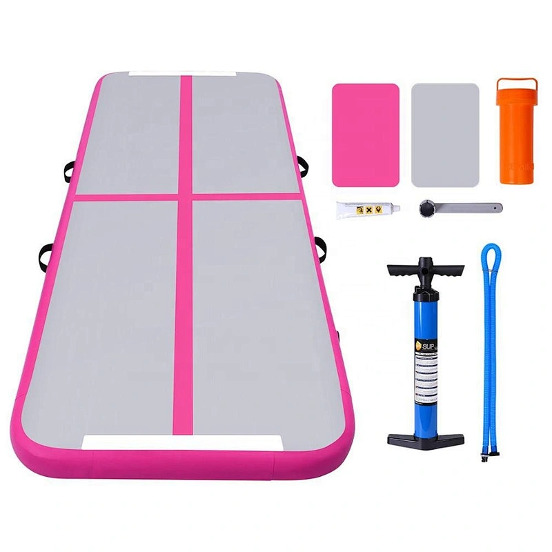 Support OEM&ODM Factory Gymnastics Airtrack Tumbling Inflatable Pink Air Track for Home Used