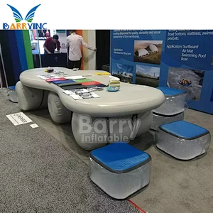 Custom size drop stitch soft and durable inflatable desk furniture sofa and stool for Exhibition or rest