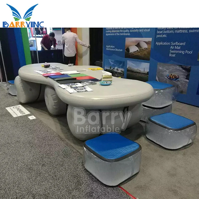 Custom size drop stitch soft and durable inflatable desk furniture sofa and stool for Exhibition or rest