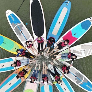 wholesale cheap price new arrival surfing see through paddle board China factory