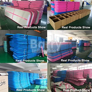 Buy China products Guangzhou Barry inflatable Factory Wholesale Price Gym mat Air tumble track inflatable air mat for gymnastics